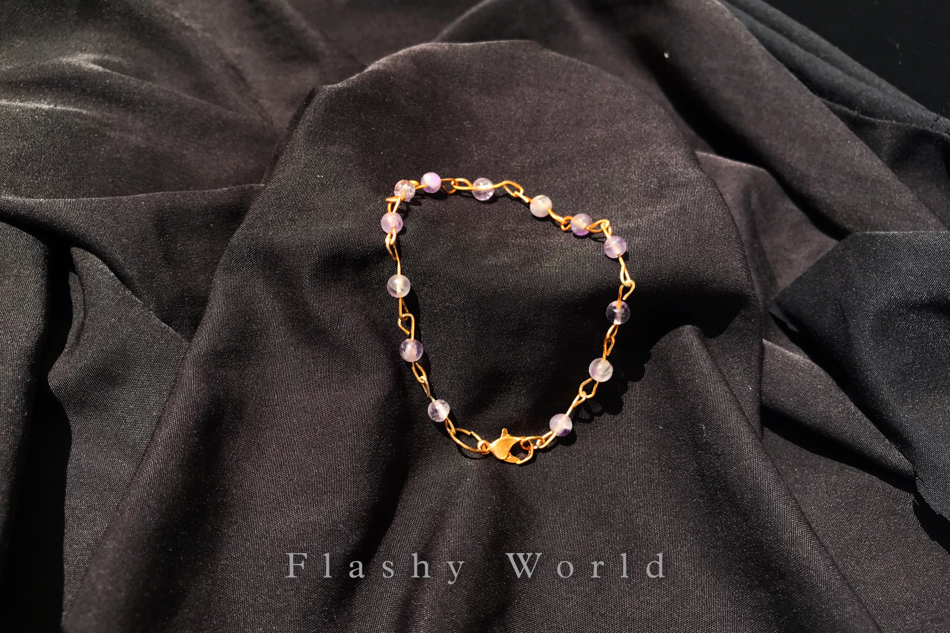 Elegant Amethyst Beaded Bracelet – Handmade Minimal Crystal Jewelry for Calm Energy & Perfect Gift for Her