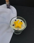 Rose Scented Amethyst Crystal Candle | Star Top Shot-Cup Candle for Meditation, Birthstone Gift & Room Decor
