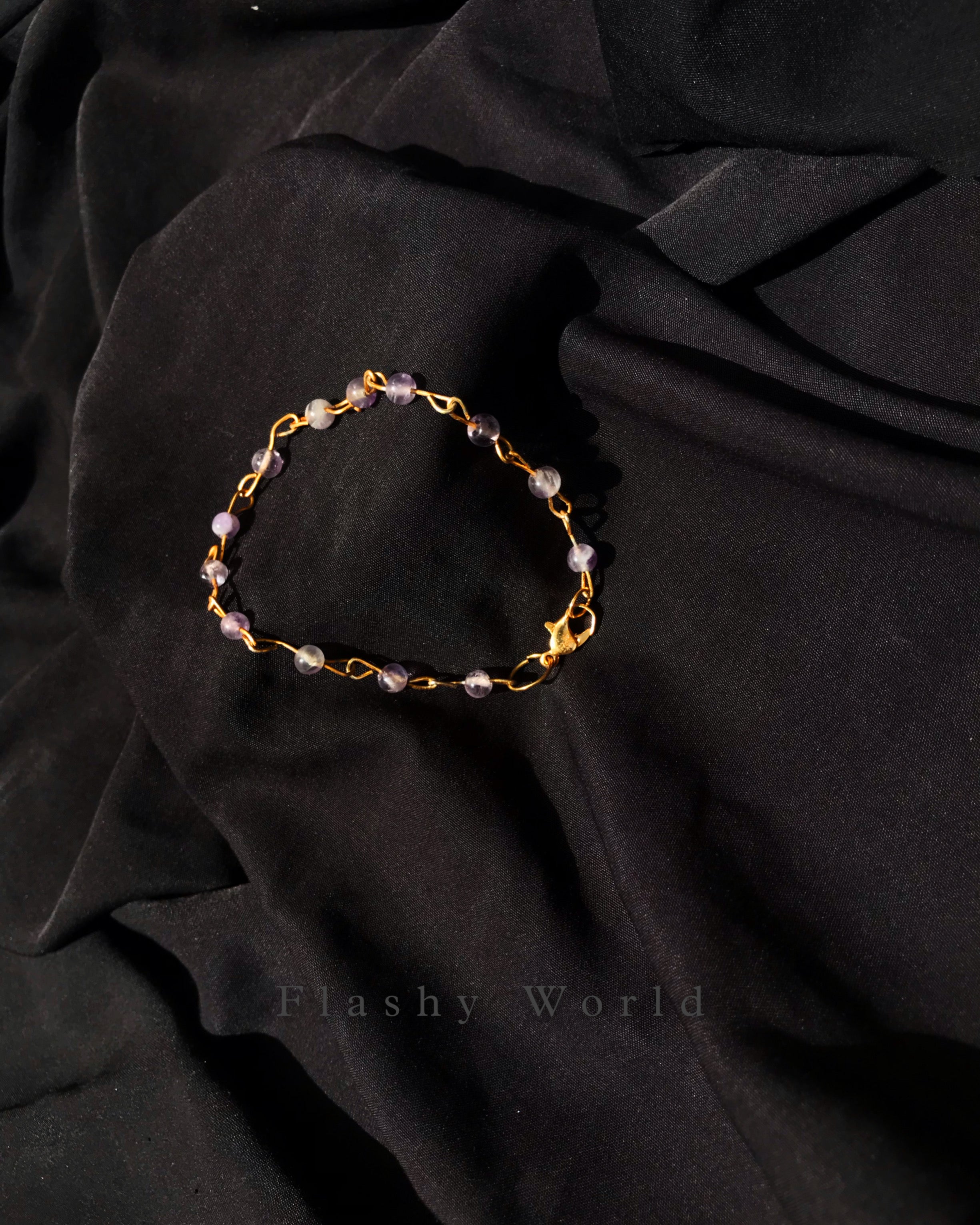 Elegant Amethyst Beaded Bracelet – Handmade Minimal Crystal Jewelry for Calm Energy & Perfect Gift for Her