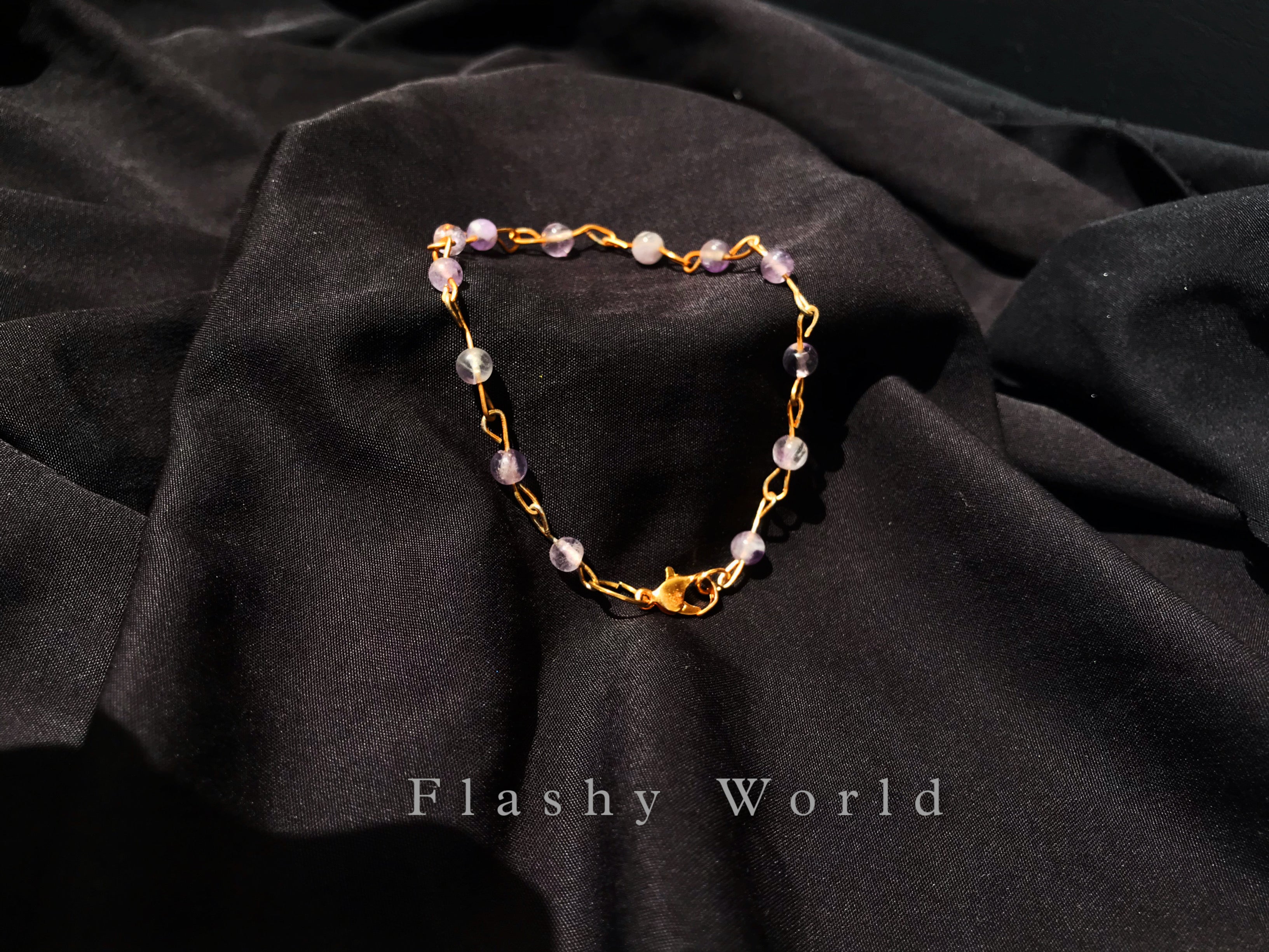 Elegant Amethyst Beaded Bracelet – Handmade Minimal Crystal Jewelry for Calm Energy & Perfect Gift for Her
