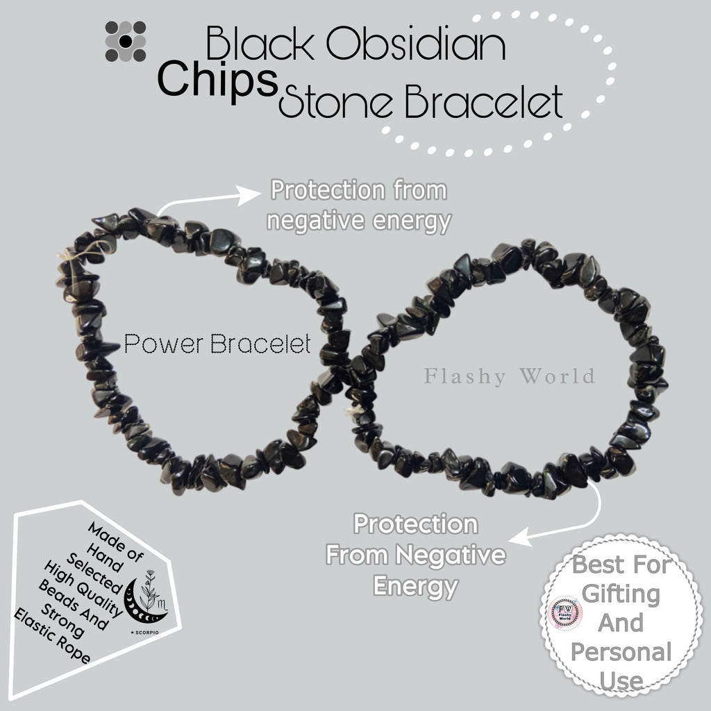 Uncut Black Agate Chip Bracelet – Minimal, Stylish & Protective | Best Friend Gift | Grounding Energy Crystal