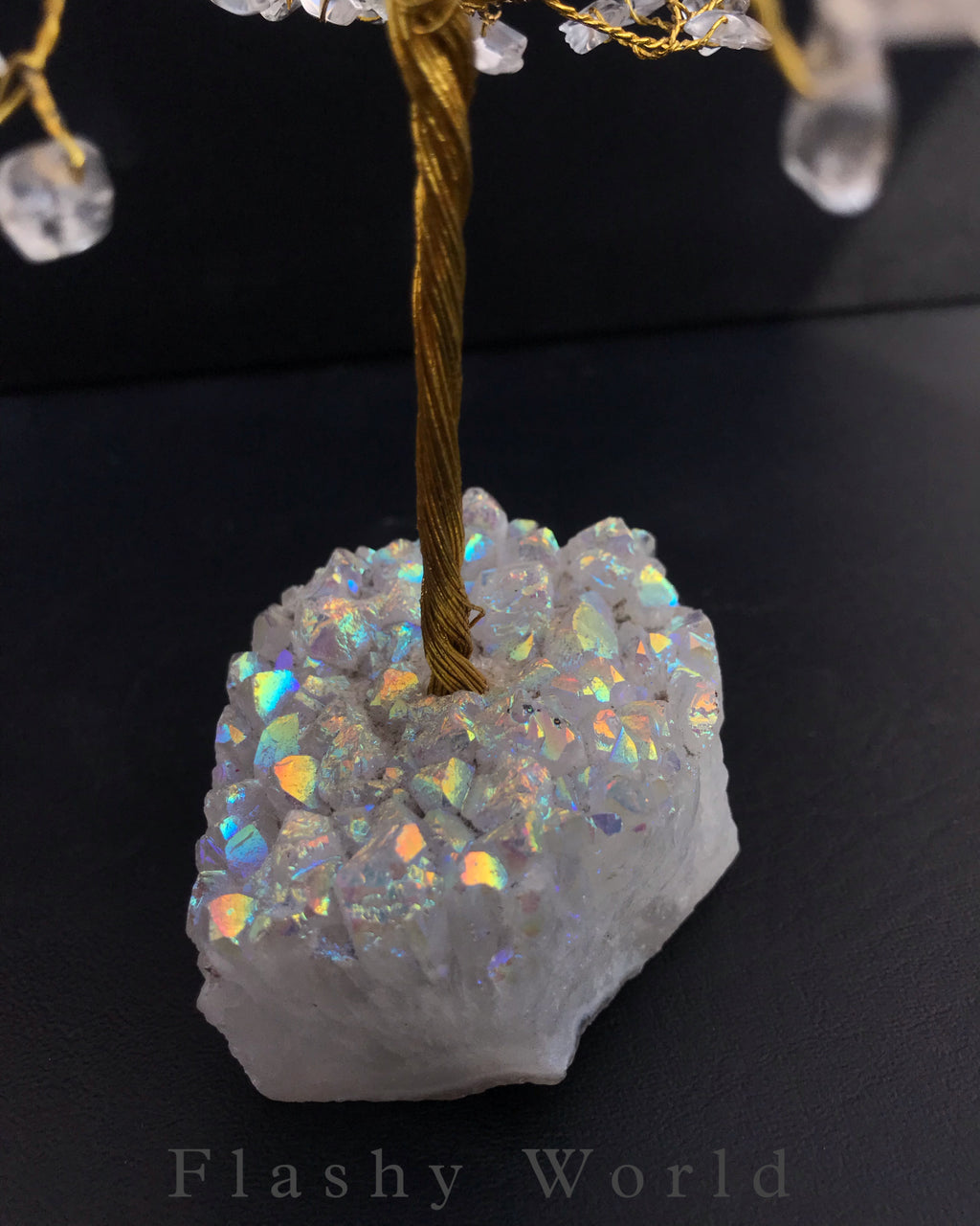 Clear Quartz Crystal Tree with Natural Quartz Cluster Base | Handmade Healing Gemstone Tree for Positivity, Clarity & Energy Balance