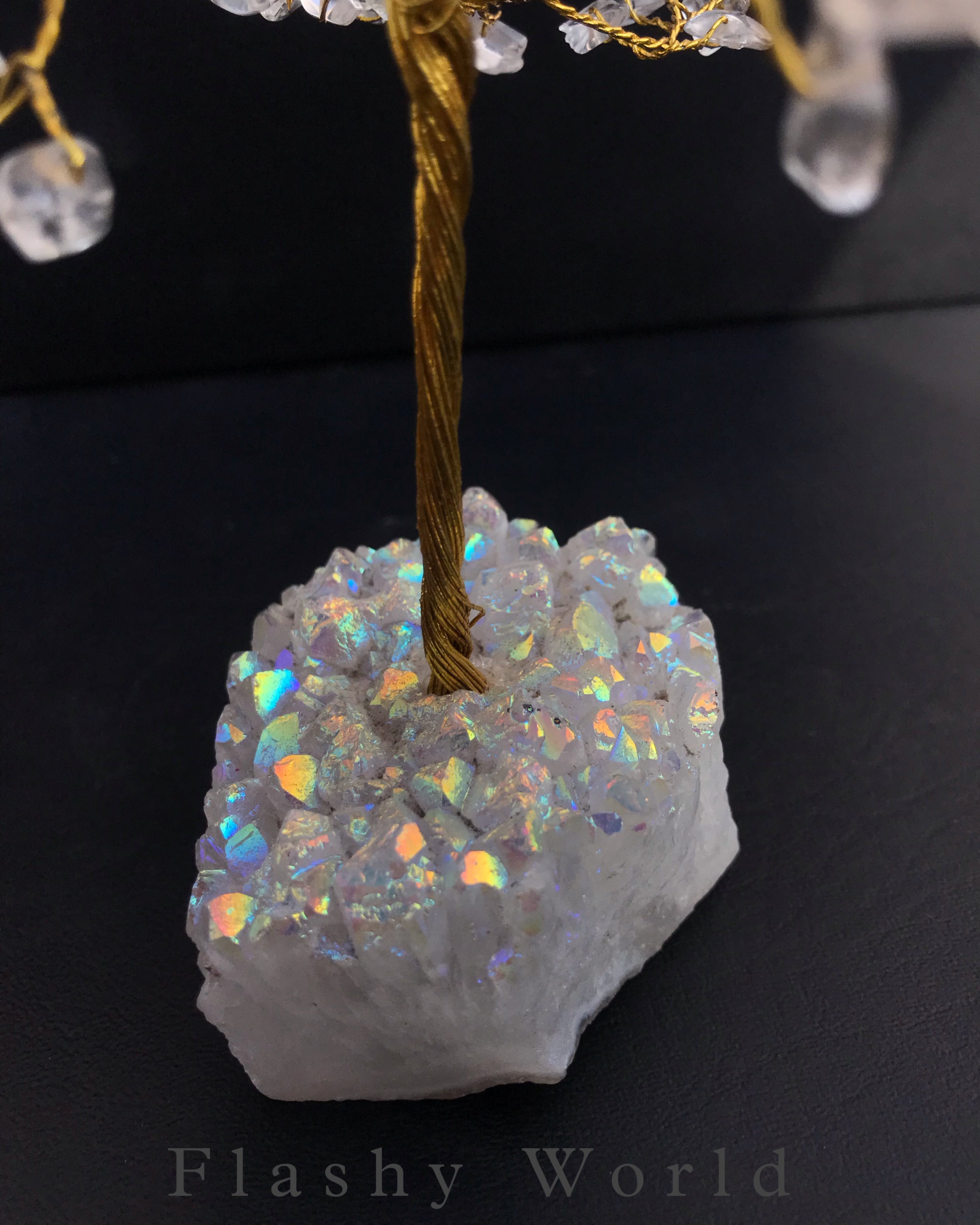 Clear Quartz Crystal Tree with Natural Quartz Cluster Base | Handmade Healing Gemstone Tree for Positivity, Clarity & Energy Balance