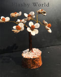 Handmade 9 Gomti Chakra Tree with 45 Beads – Wooden Base Prosperity Tree for Wealth, Luck & Protection