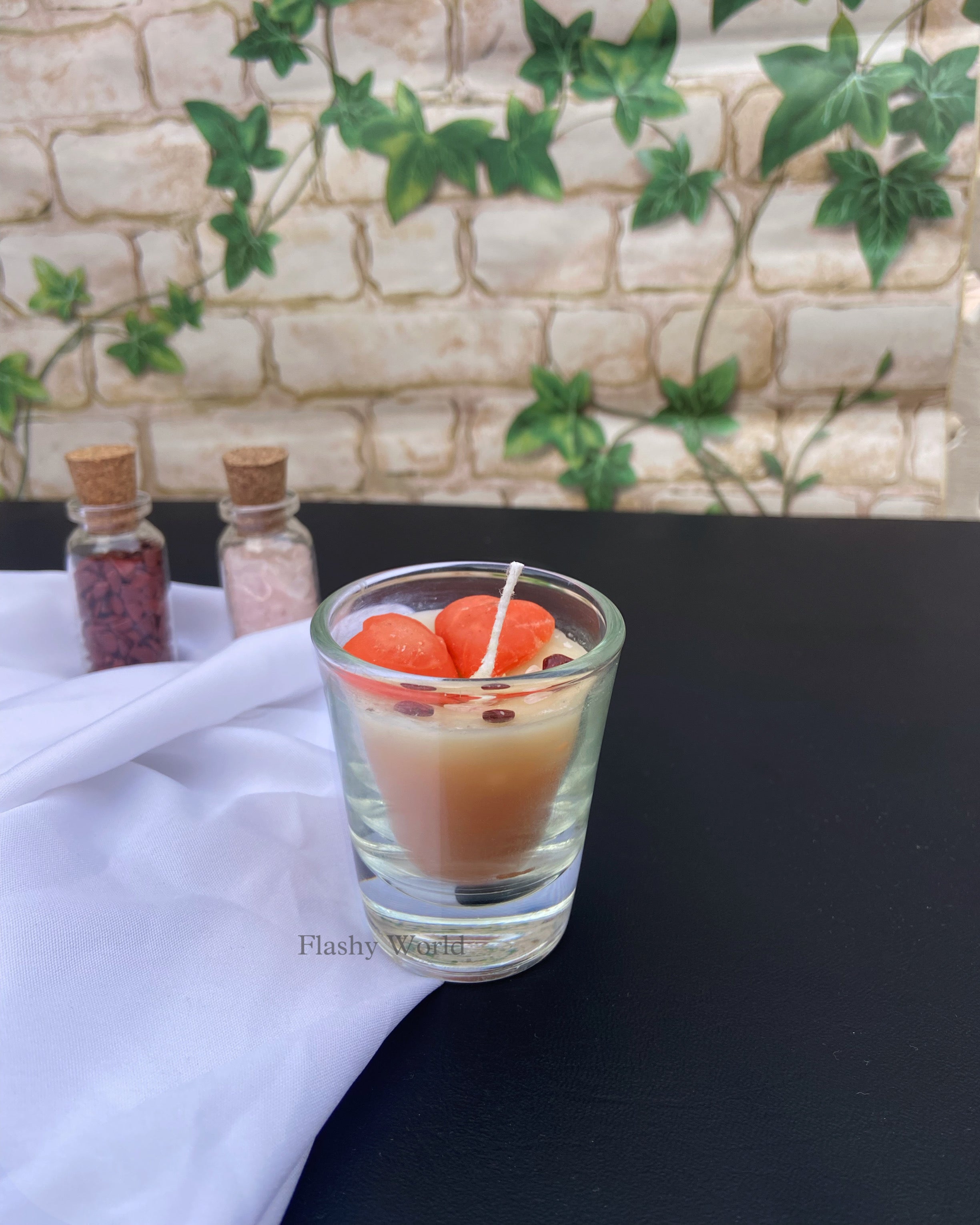 Rose Scented Love Energy Candle | Rose Quartz & Jasper Crystal Candle for Relationships, Meditation & Gifting