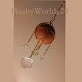 Sunstone Hanging Crystal Ball Decor – Golden Chain Wrapped Light Catcher | Bedroom & Home Décor Gift