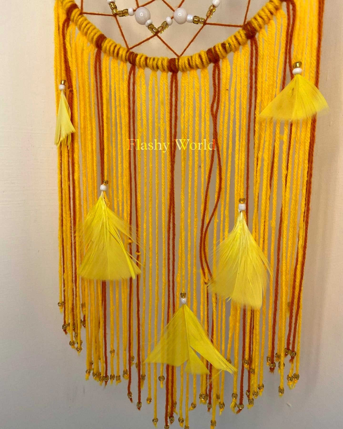 Sunset-Inspired Agate Dream Catcher with White Quartz Beads | Boho Wall Hanging for Positivity, Peace & Good Dreams