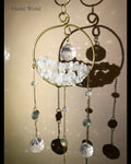 Natural Crystal Chip Sun Catcher with Glass Crystal Ball – Handmade Rainbow Maker for Home Décor, Christmas & Housewarming Gifts