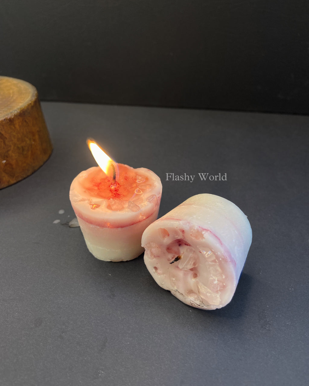 Rose Quartz Crystal Infused Meditation Candle – Healing, Self-Love & Christmas Gift