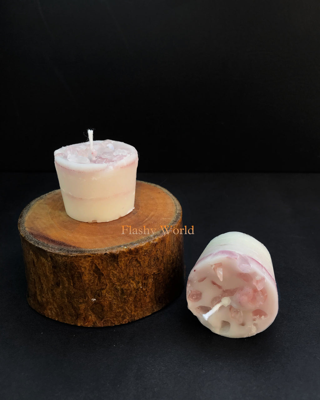 Rose Quartz Crystal Infused Meditation Candle – Healing, Self-Love & Christmas Gift