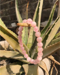Natural Rose Quartz Beaded Bracelet — Healing Love Stone, Emotional Balance & Heart Chakra Jewelry