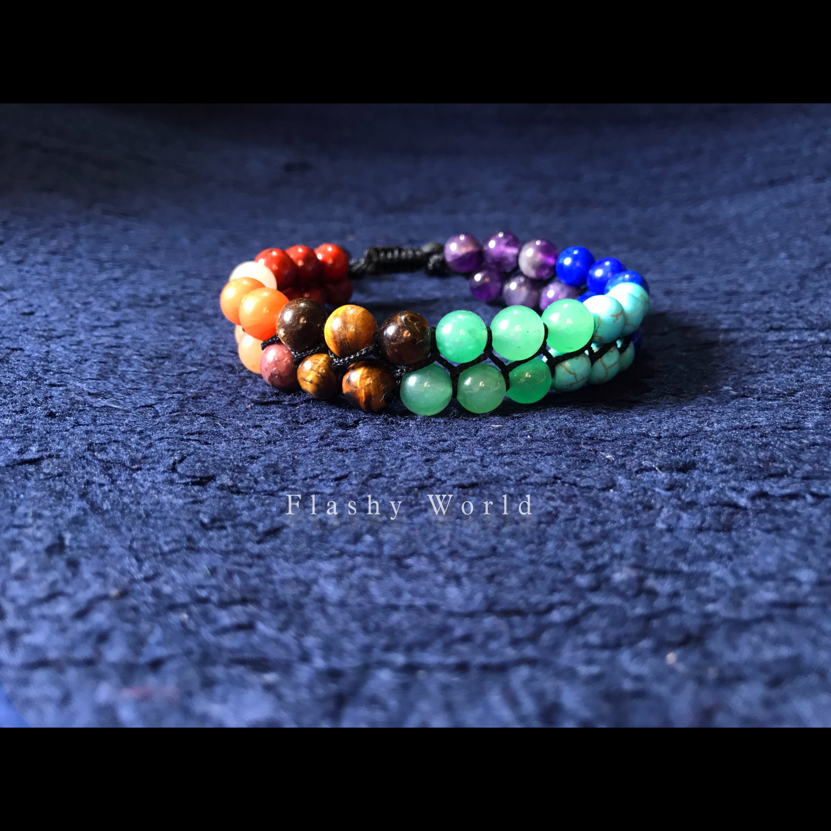 7 Chakra Double-Layer Beaded Bracelet — Threaded Wrap | Chakra Balancing, Reiki Jewelry, Energy Bracelet for Meditation