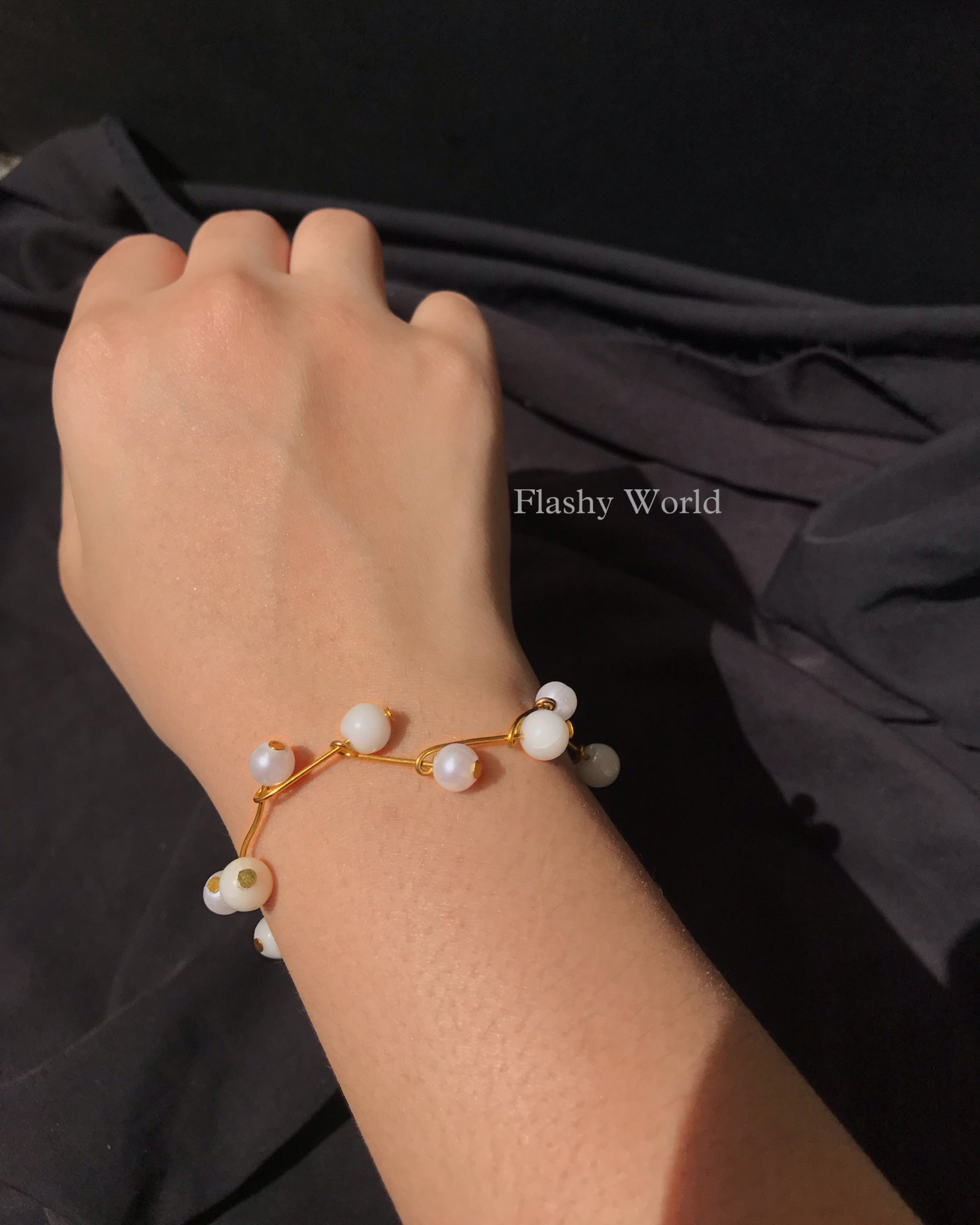 Minimalist White Quartz & Pearl Bracelet – Elegant Handmade Bracelet for Women | Calming Energy & Perfect Best Friend Gift