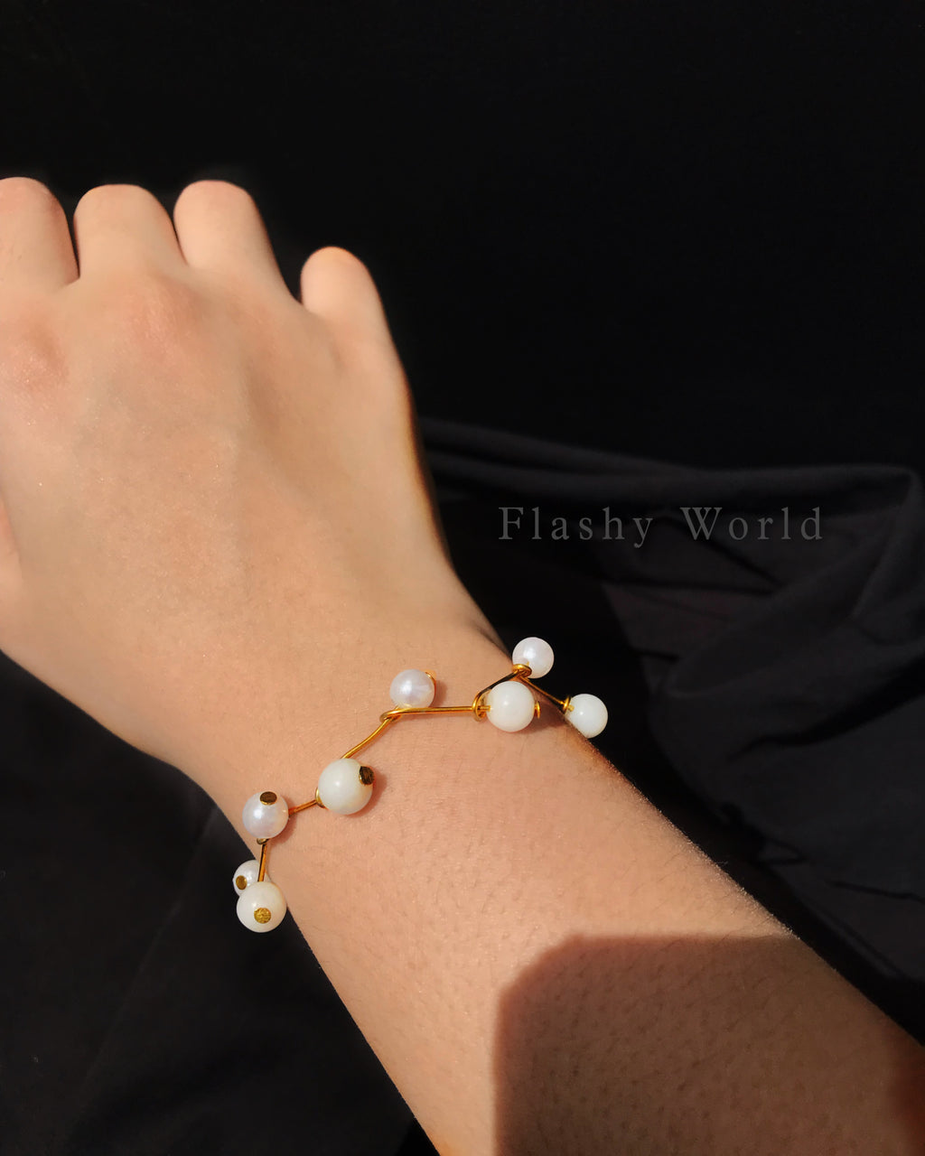 Minimalist White Quartz & Pearl Bracelet – Elegant Handmade Bracelet for Women | Calming Energy & Perfect Best Friend Gift