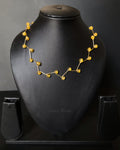 Citrine Zigzag Necklace – Unique, Minimal & Energy-Boosting Jewelry