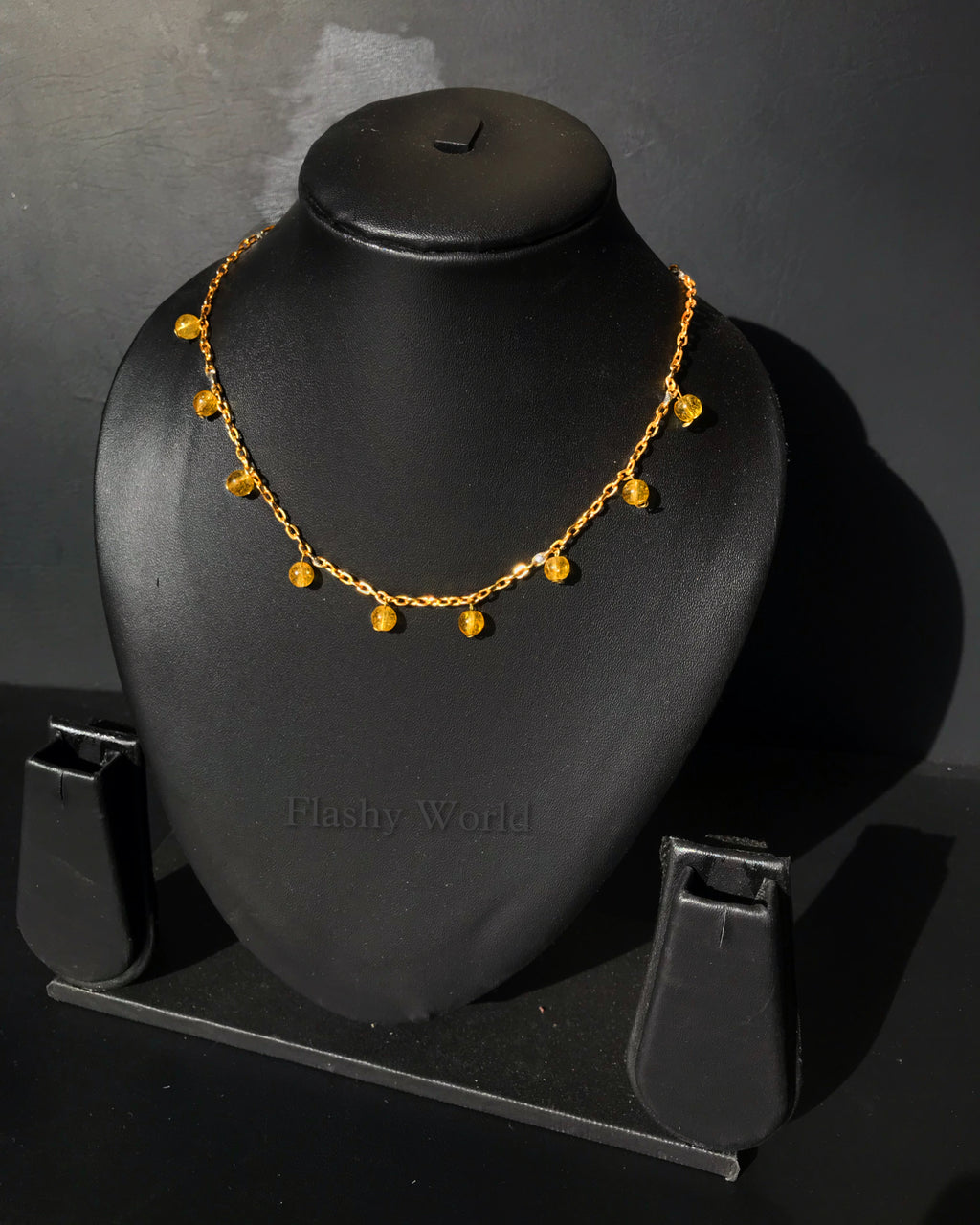 Minimal Citrine Drop Necklace | Handmade Crystal Necklace for Positivity, Success & Good Vibes | Perfect Gift for Girls