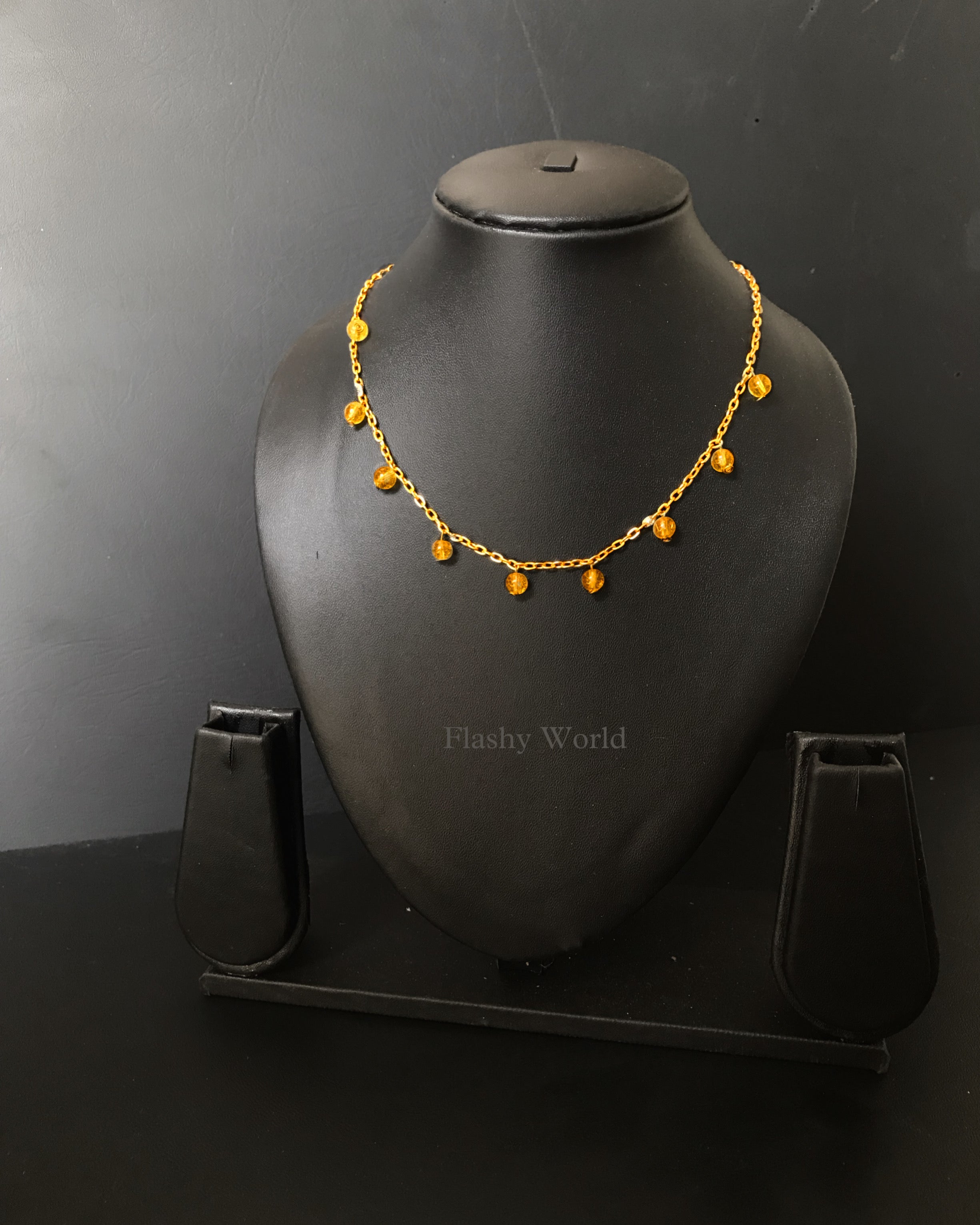 Minimal Citrine Drop Necklace | Handmade Crystal Necklace for Positivity, Success & Good Vibes | Perfect Gift for Girls