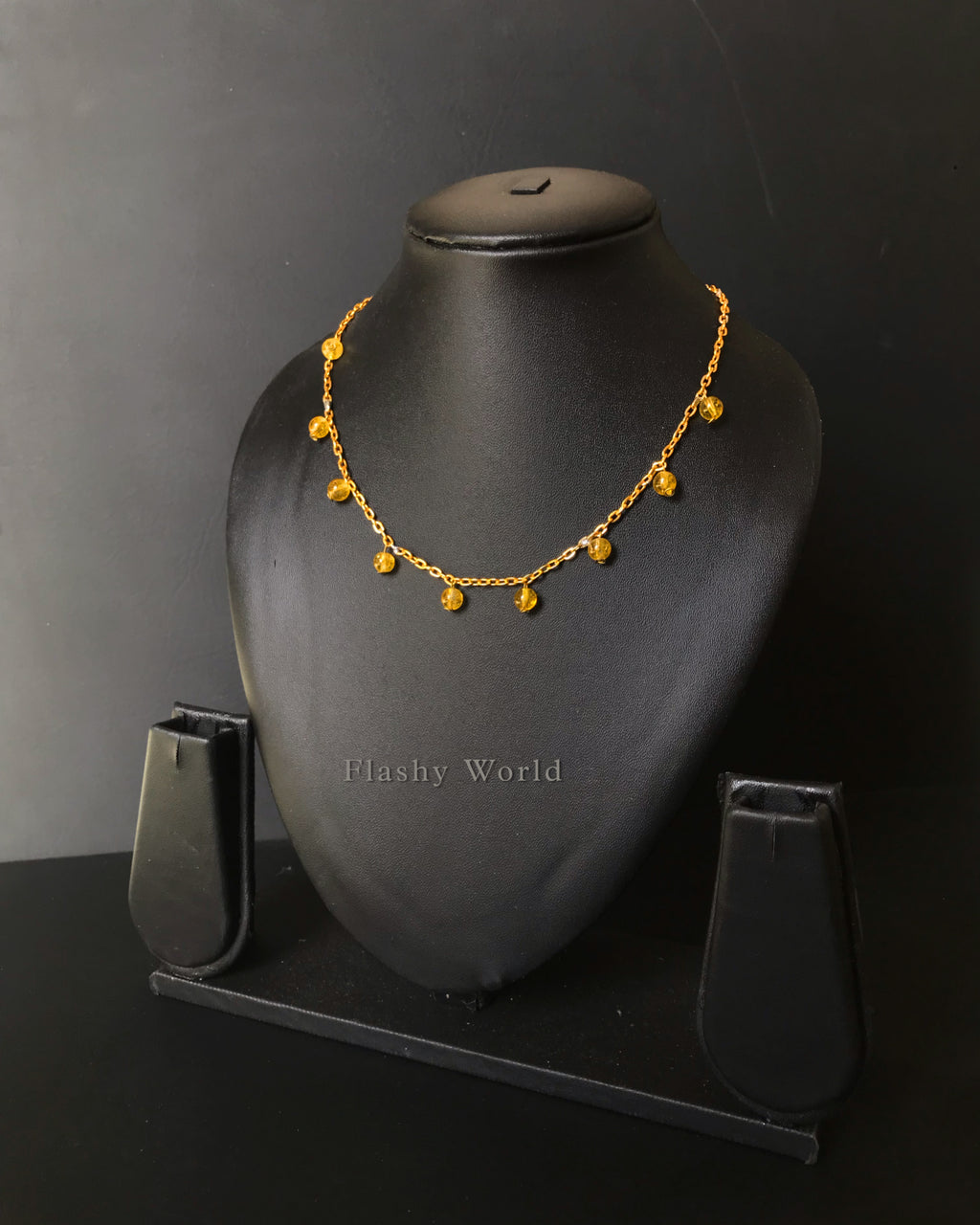 Minimal Citrine Drop Necklace | Handmade Crystal Necklace for Positivity, Success & Good Vibes | Perfect Gift for Girls