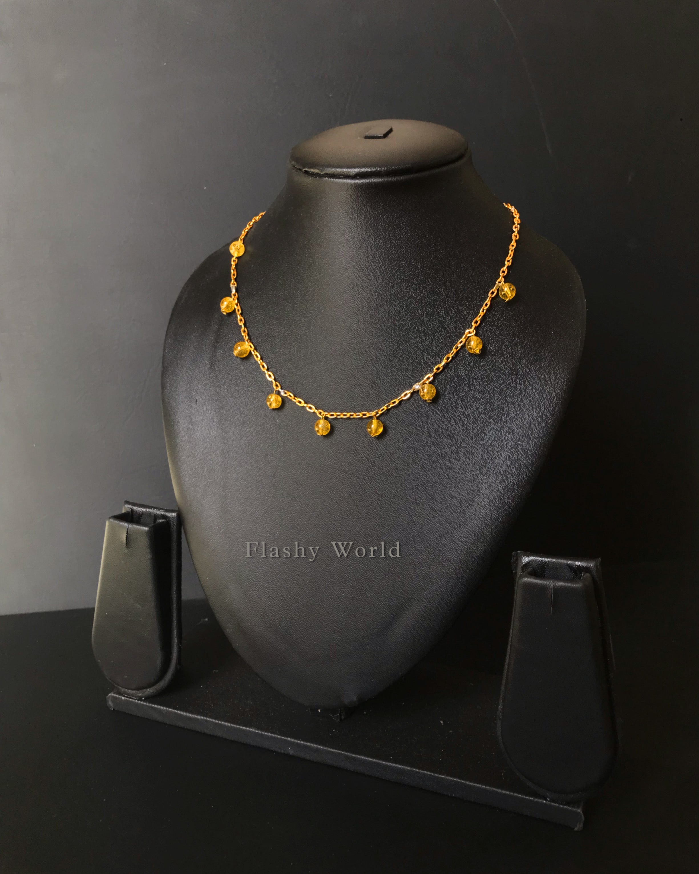 Minimal Citrine Drop Necklace | Handmade Crystal Necklace for Positivity, Success & Good Vibes | Perfect Gift for Girls