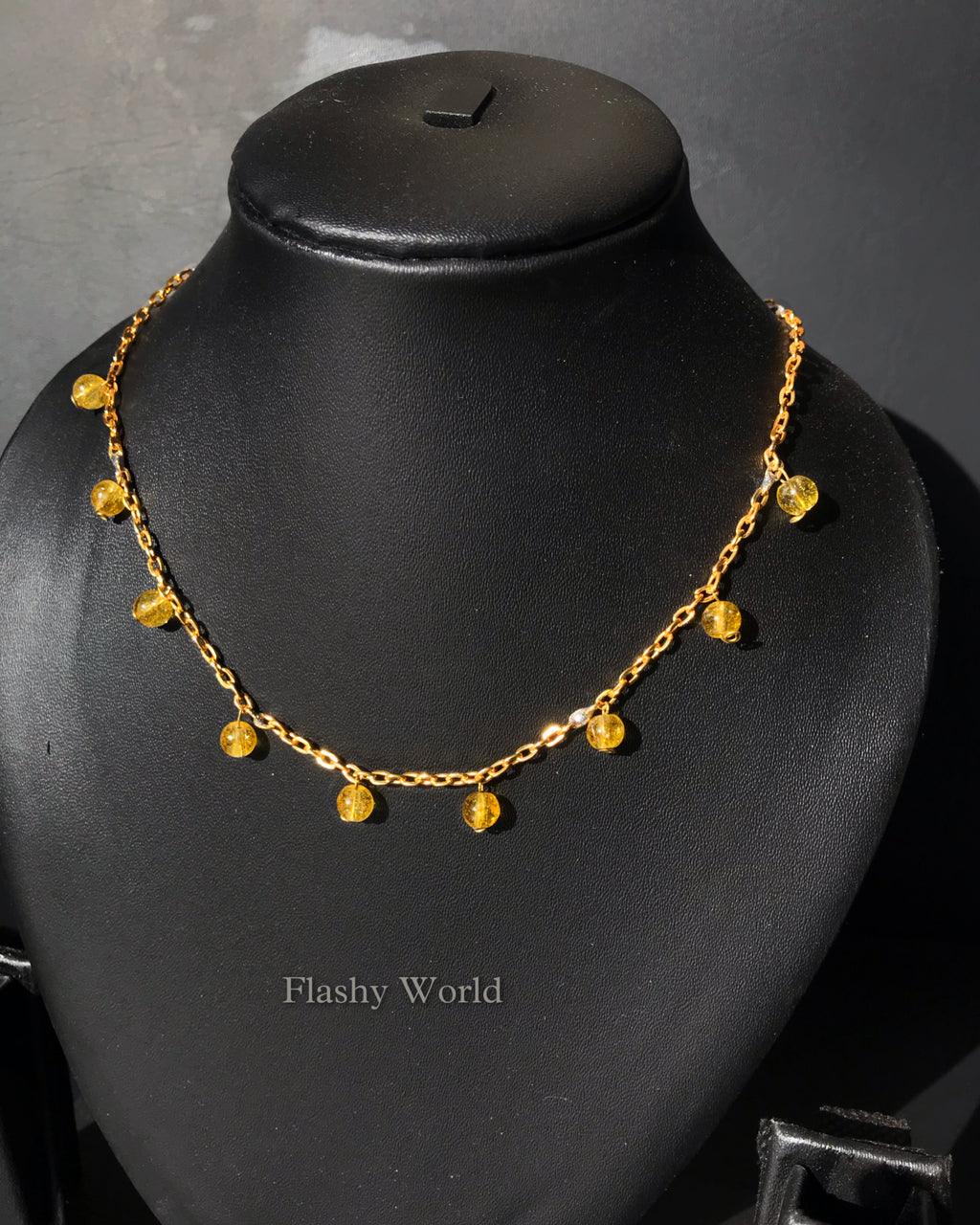 Minimal Citrine Drop Necklace | Handmade Crystal Necklace for Positivity, Success & Good Vibes | Perfect Gift for Girls