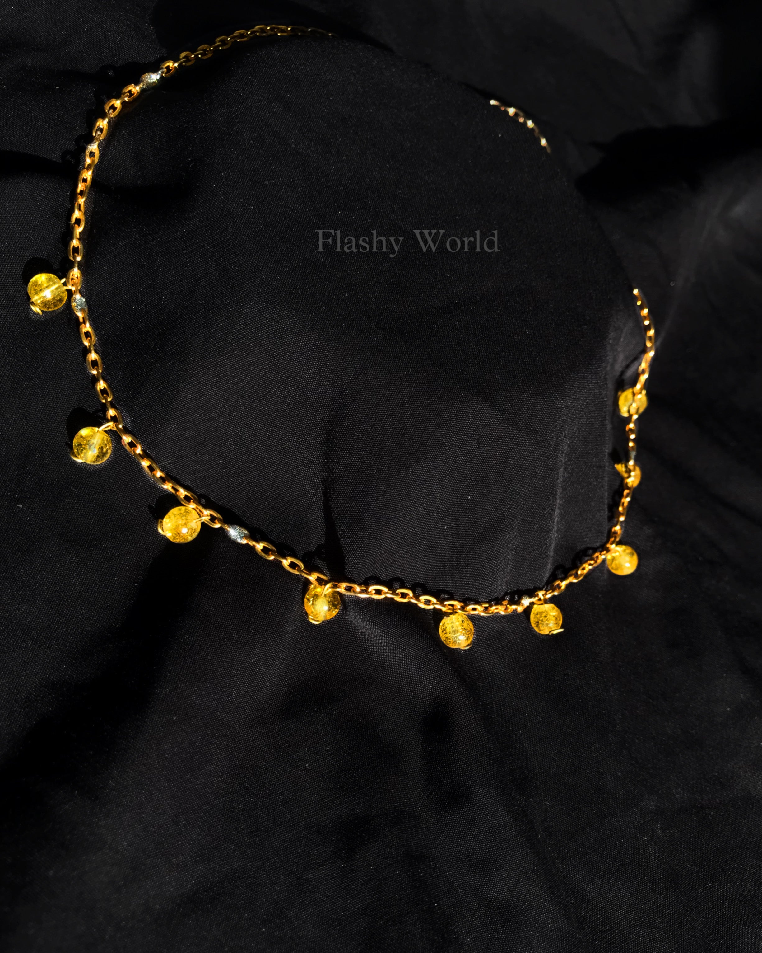Minimal Citrine Drop Necklace | Handmade Crystal Necklace for Positivity, Success & Good Vibes | Perfect Gift for Girls