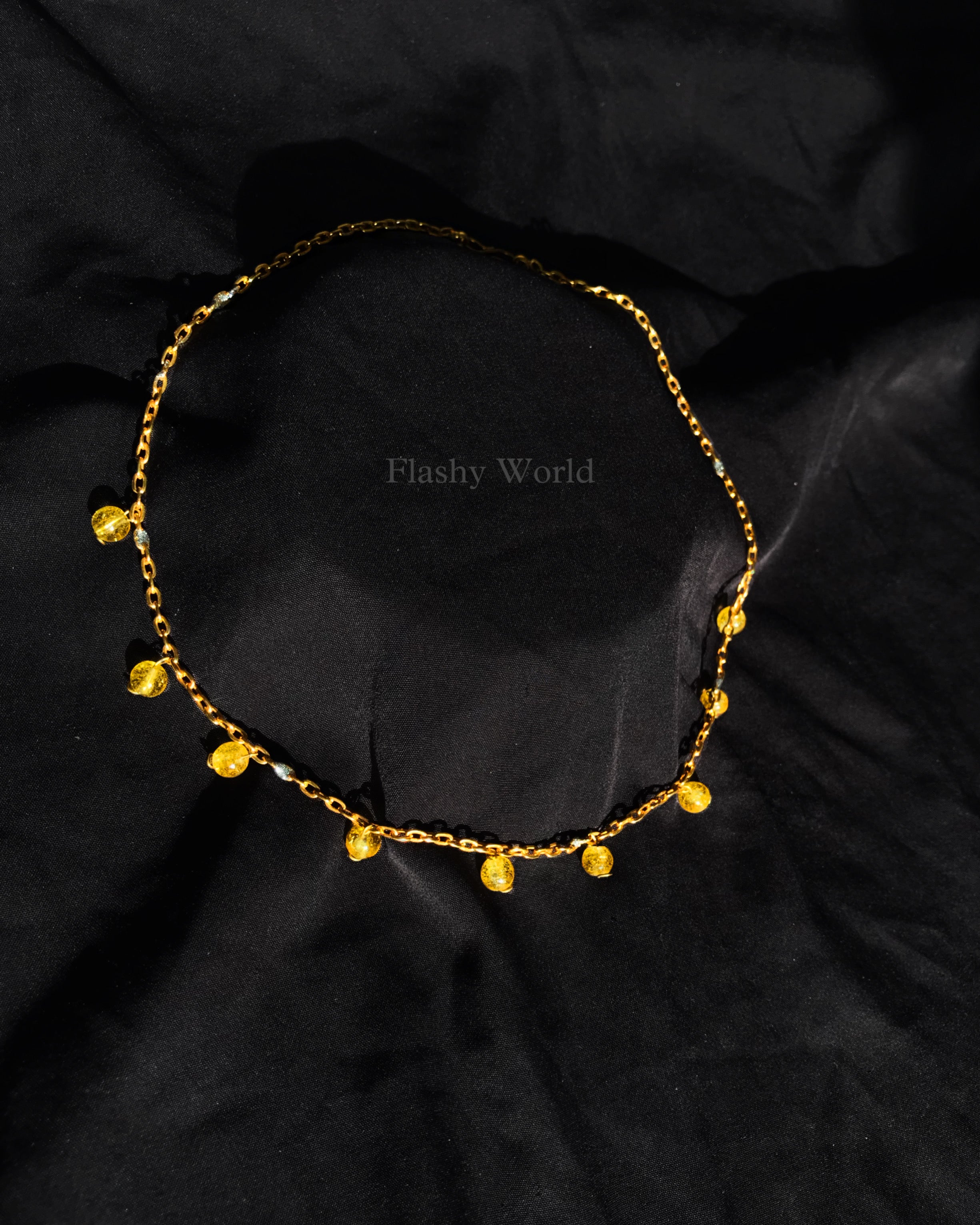 Minimal Citrine Drop Necklace | Handmade Crystal Necklace for Positivity, Success & Good Vibes | Perfect Gift for Girls