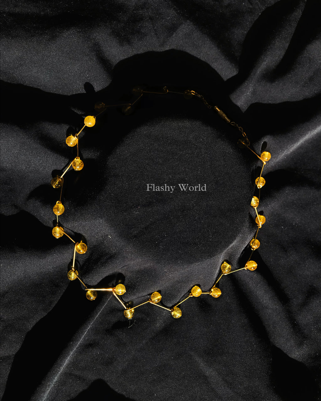 Citrine Zigzag Necklace – Unique, Minimal & Energy-Boosting Jewelry